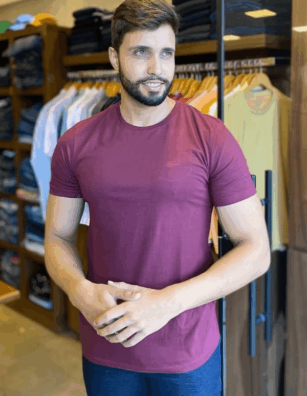 Camisa Básica Sallo Masculina numero de Cor 296 Confortável