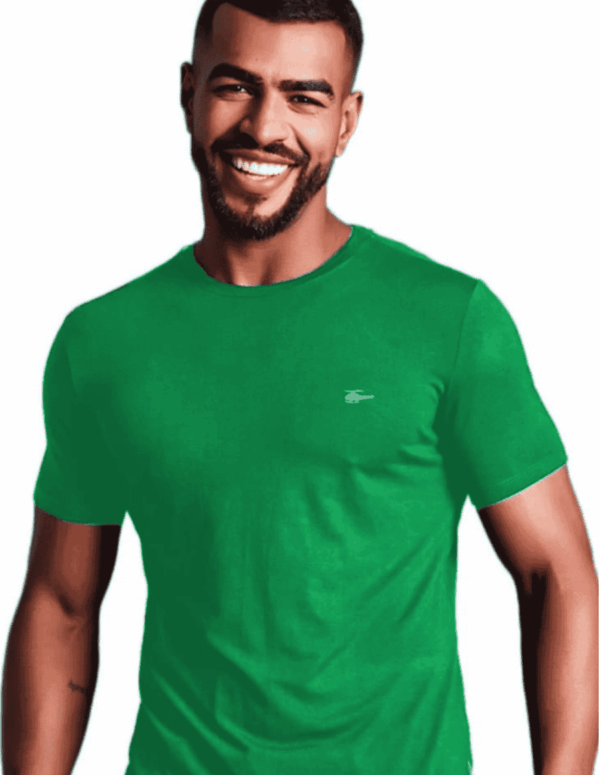 Camisa Básica Sallo Gola O Cor verde 387: Estilo e Conforto