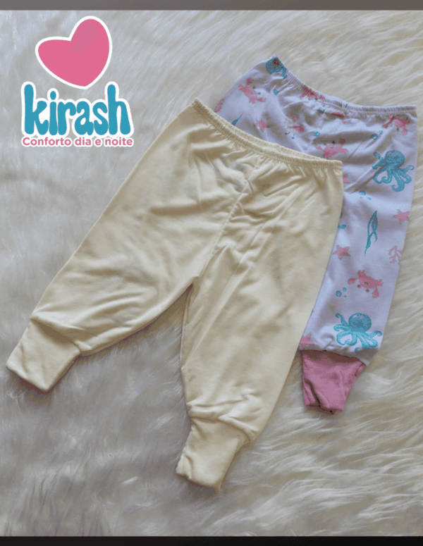 Kit com 2 Mijões Feminino com Pé Reverso Kirash P ao G